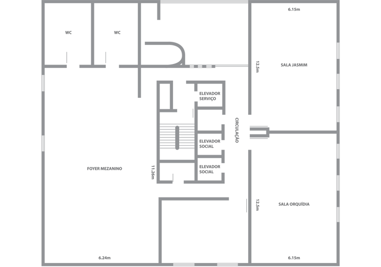 Uma planta baixa em preto e branco de uma casa