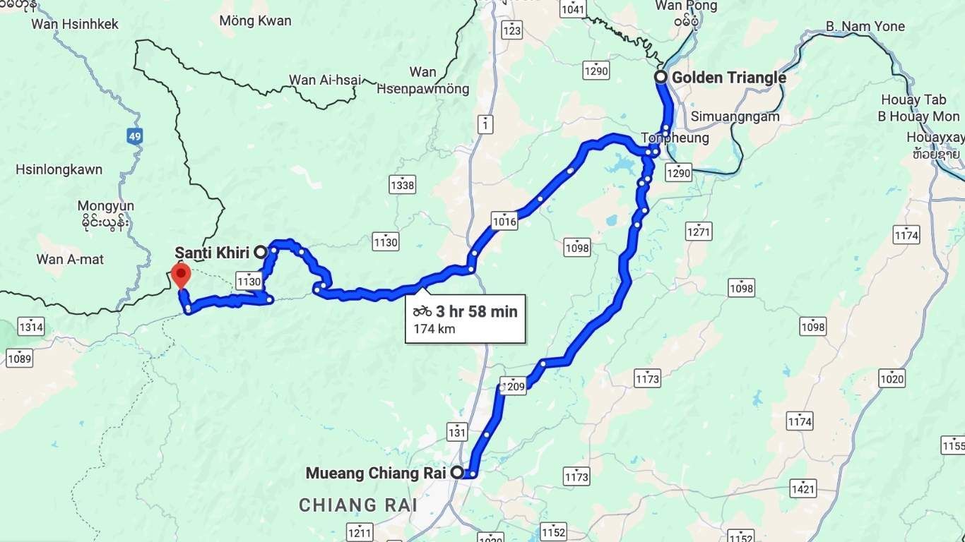 Chiang Rai to thaton view