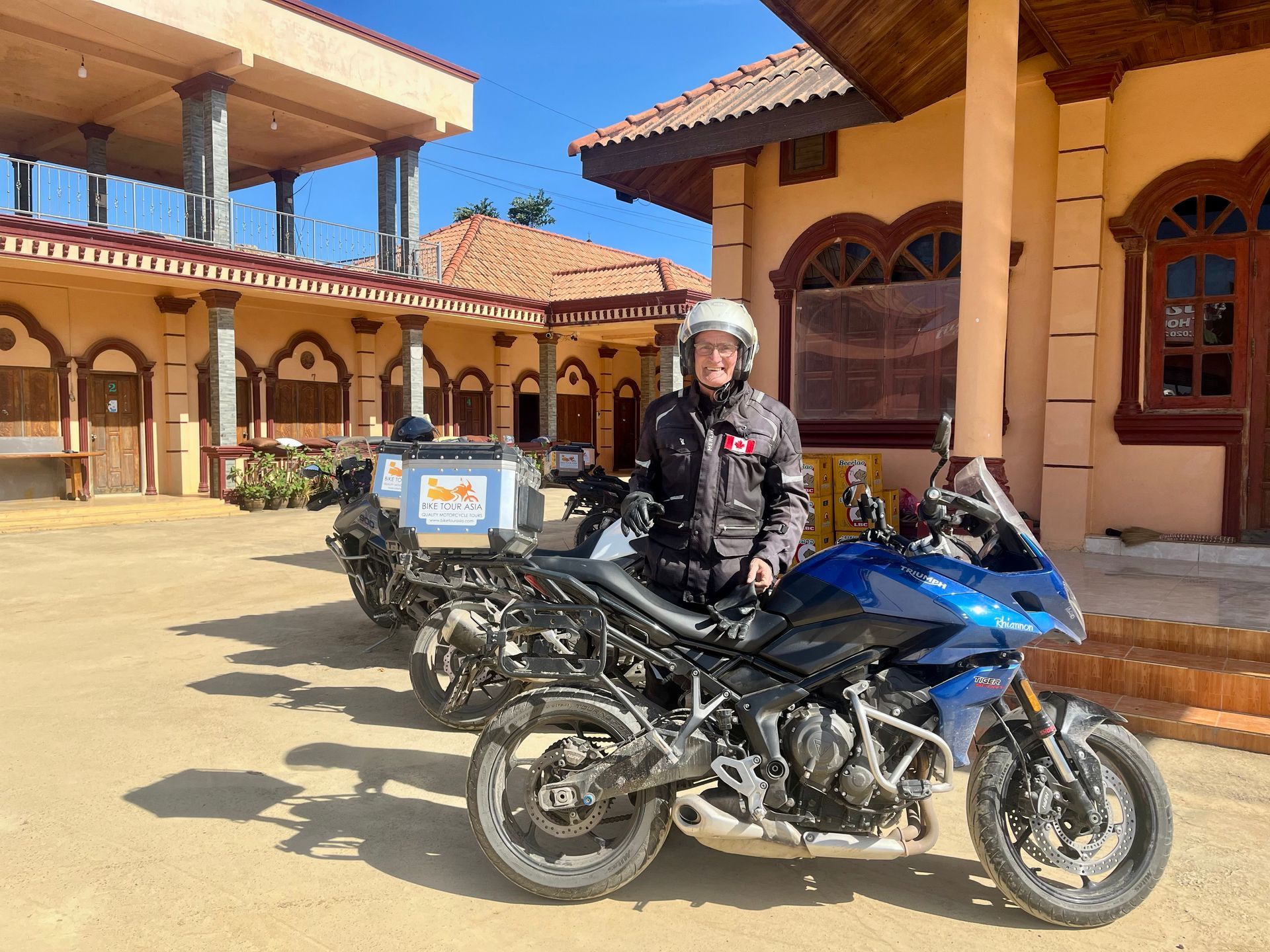 Bike Tour Asia's riders group at Luang Prabang