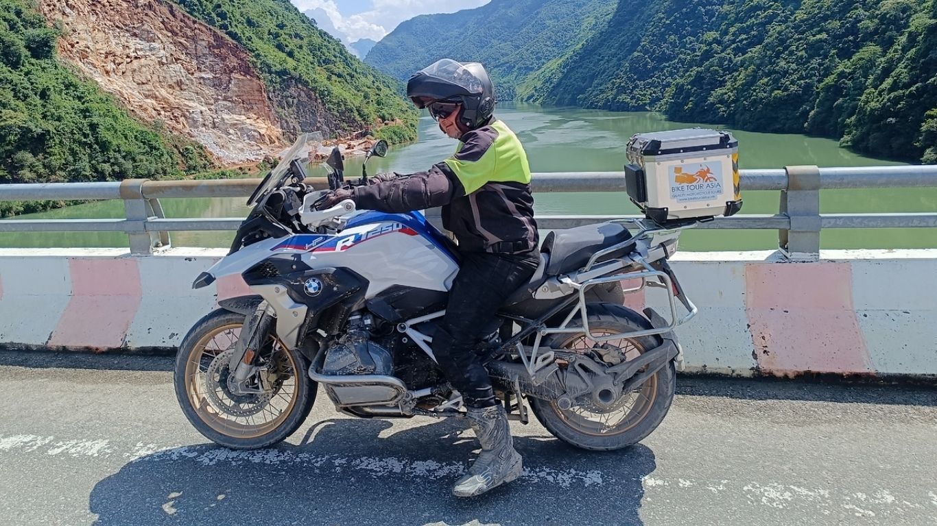 big bike BMW with view in asia