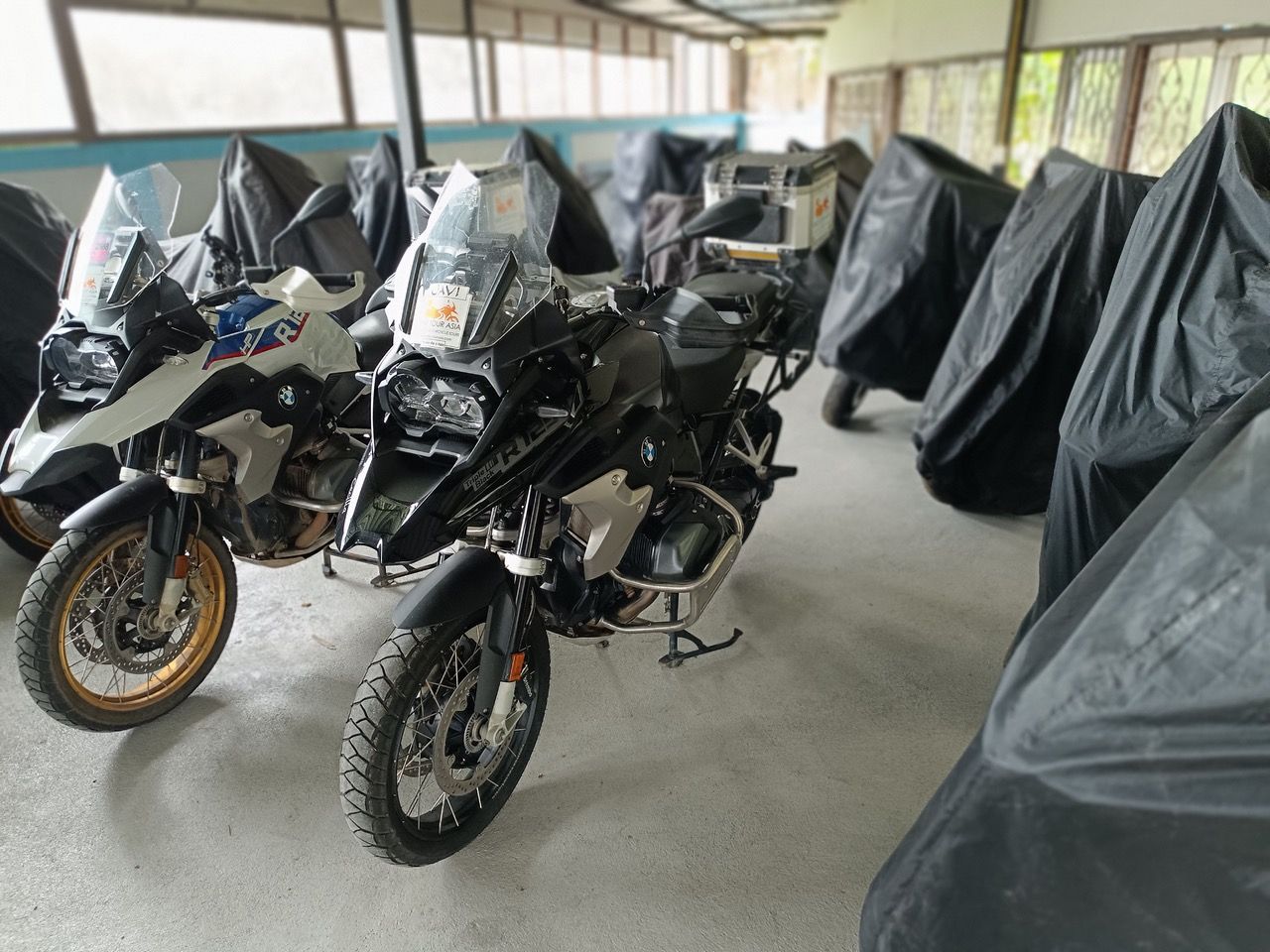 Bike Tour Asia, motorcycle storage