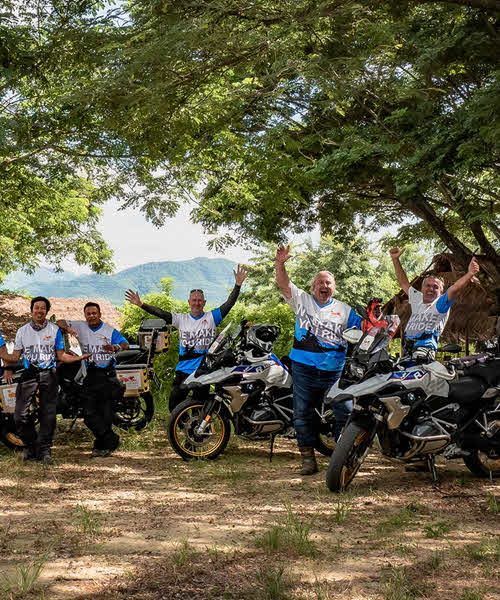 A biker group, bike tour asia
