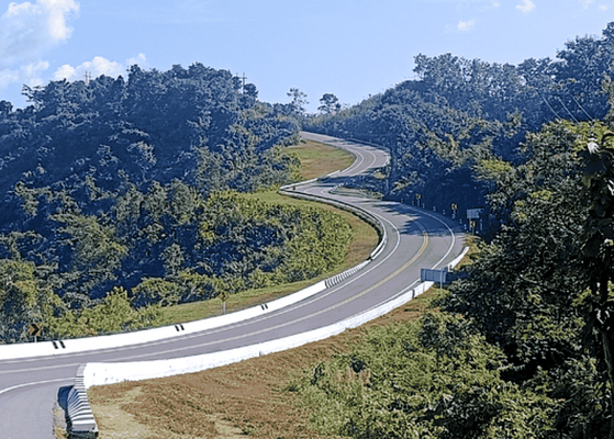 road number 3 in nan, thailand