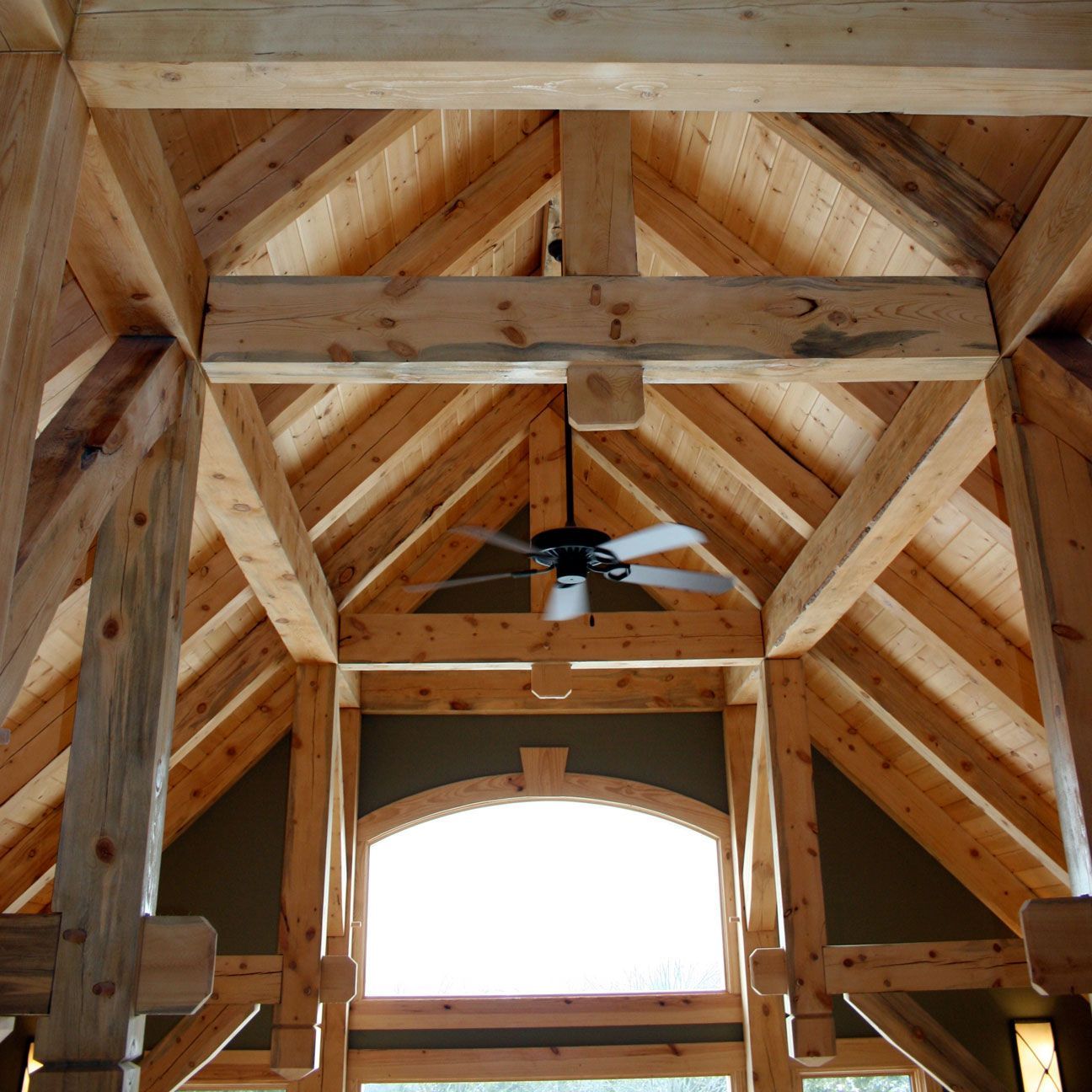 Ceiling Fan & Roof of a Custom Home in Mid-Missouri Made By Design Built Homes. 