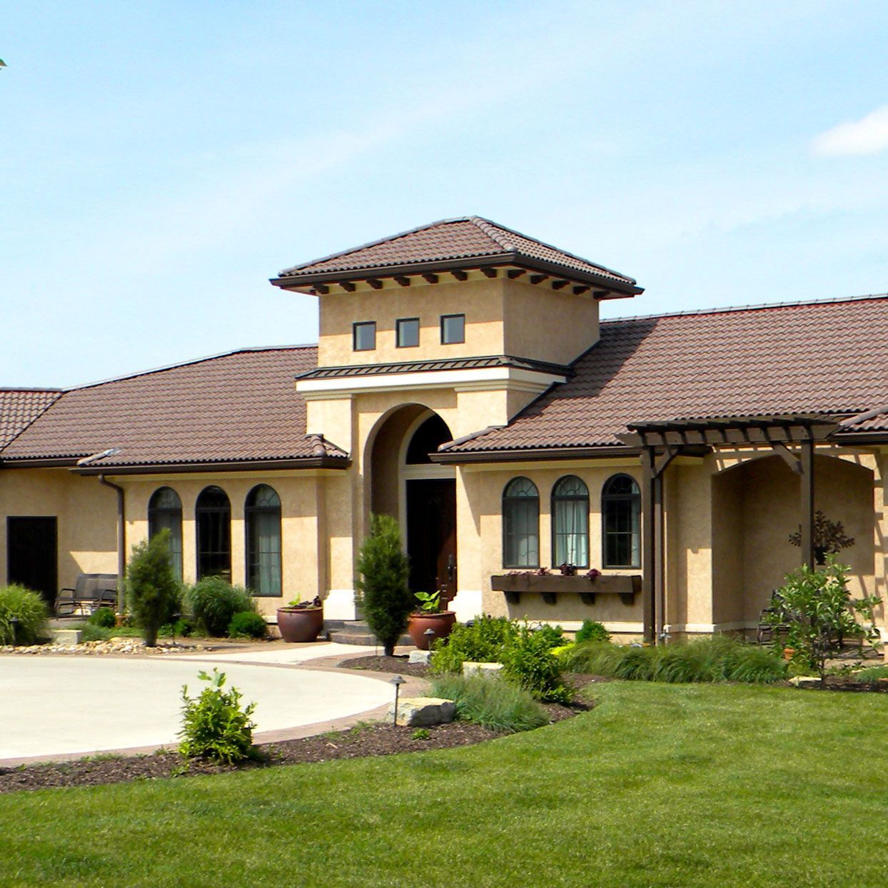 A Mediterranean-Inspired House Built By Dream Built Homes in Mid-Missouri. 