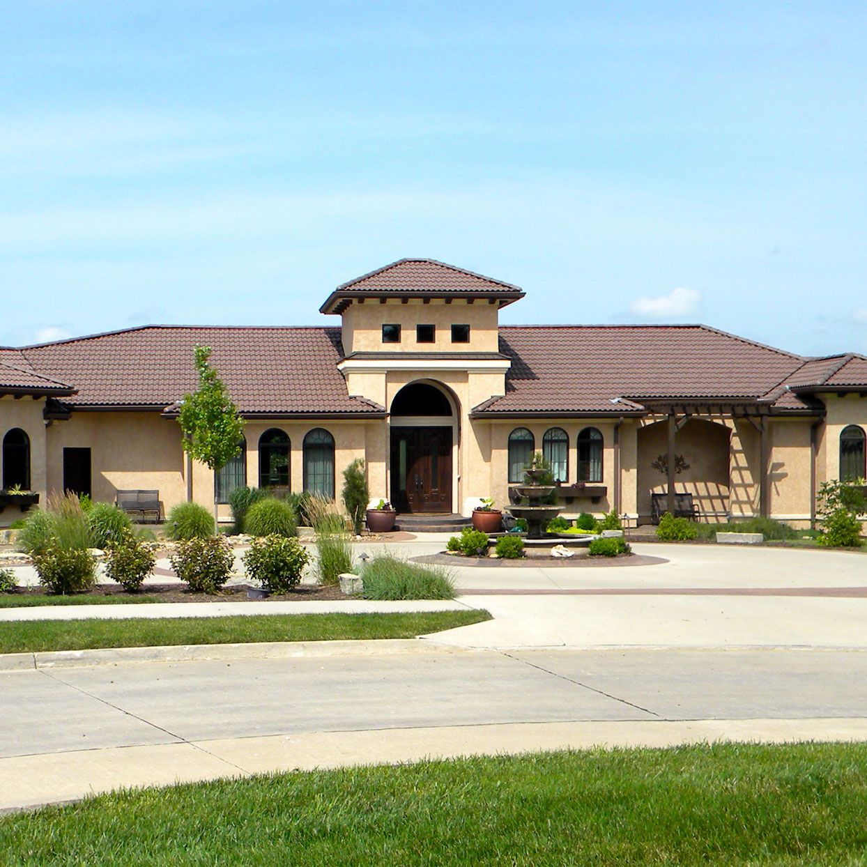 Mediterranean Home Constructed by Design Built Homes in Mid-Missouri