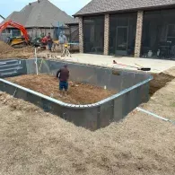 backyard pool installation