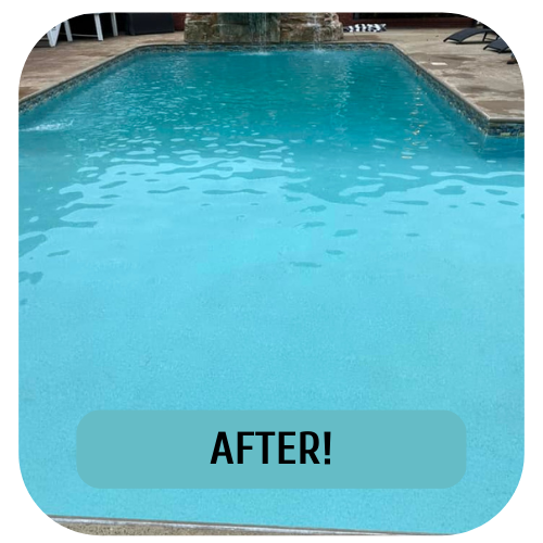 pool after cleaning and treatment