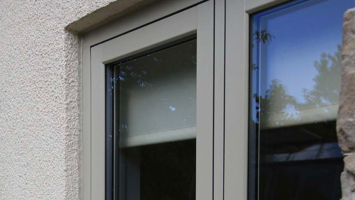 Flush Sash Genus Windows in a rendered house.