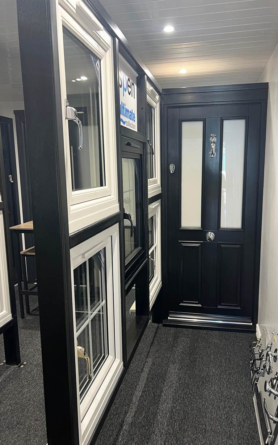 Aspen Home Improvements winows and doors at our showroom.