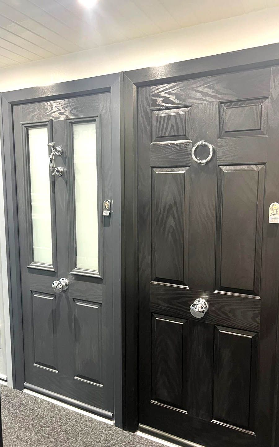 Aspen Home Improvements winows and doors at our showroom.