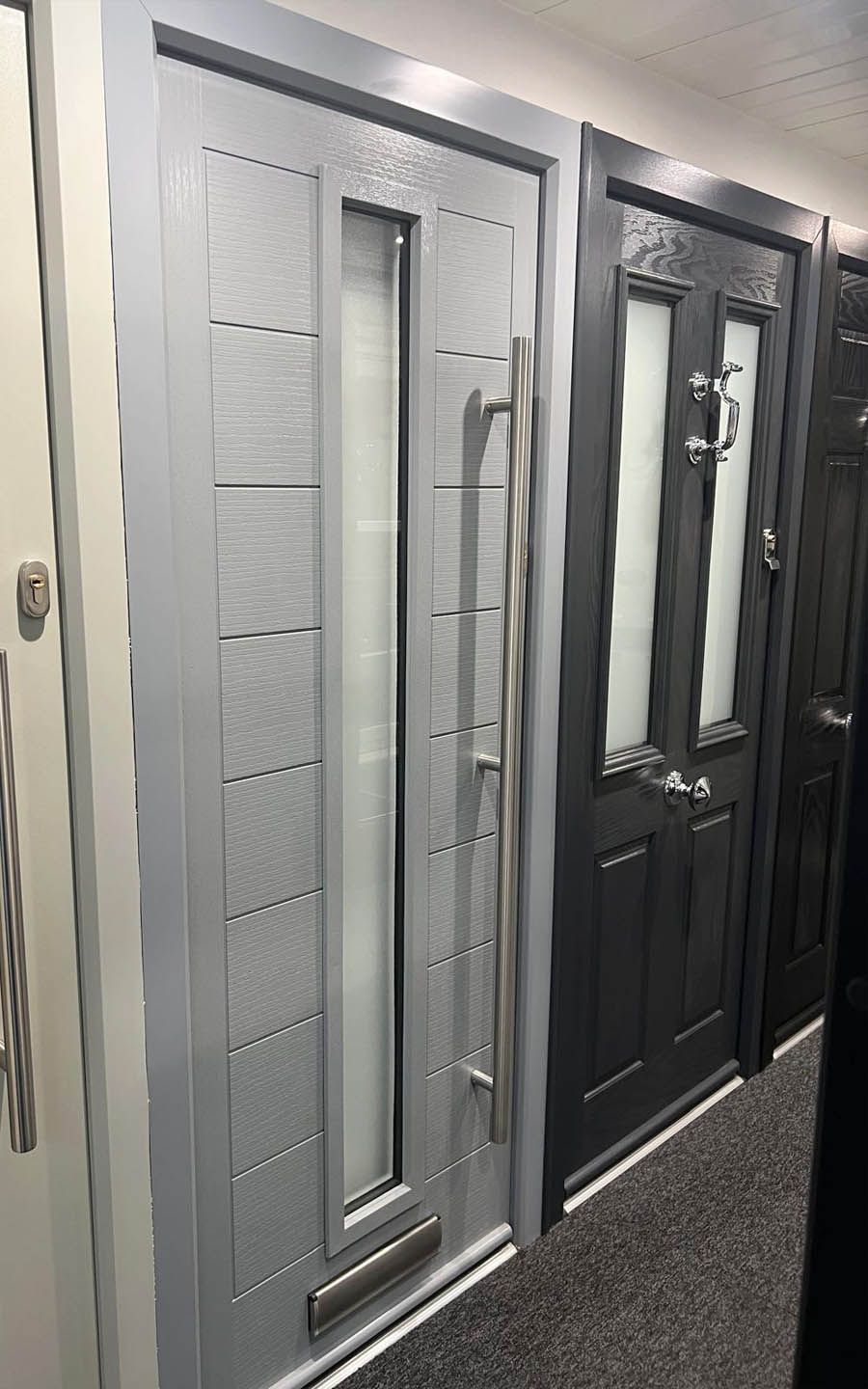 Aspen Home Improvements winows and doors at our showroom.