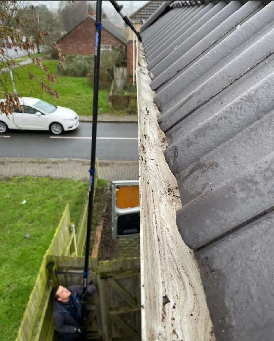 roof cleaning picture in Corby