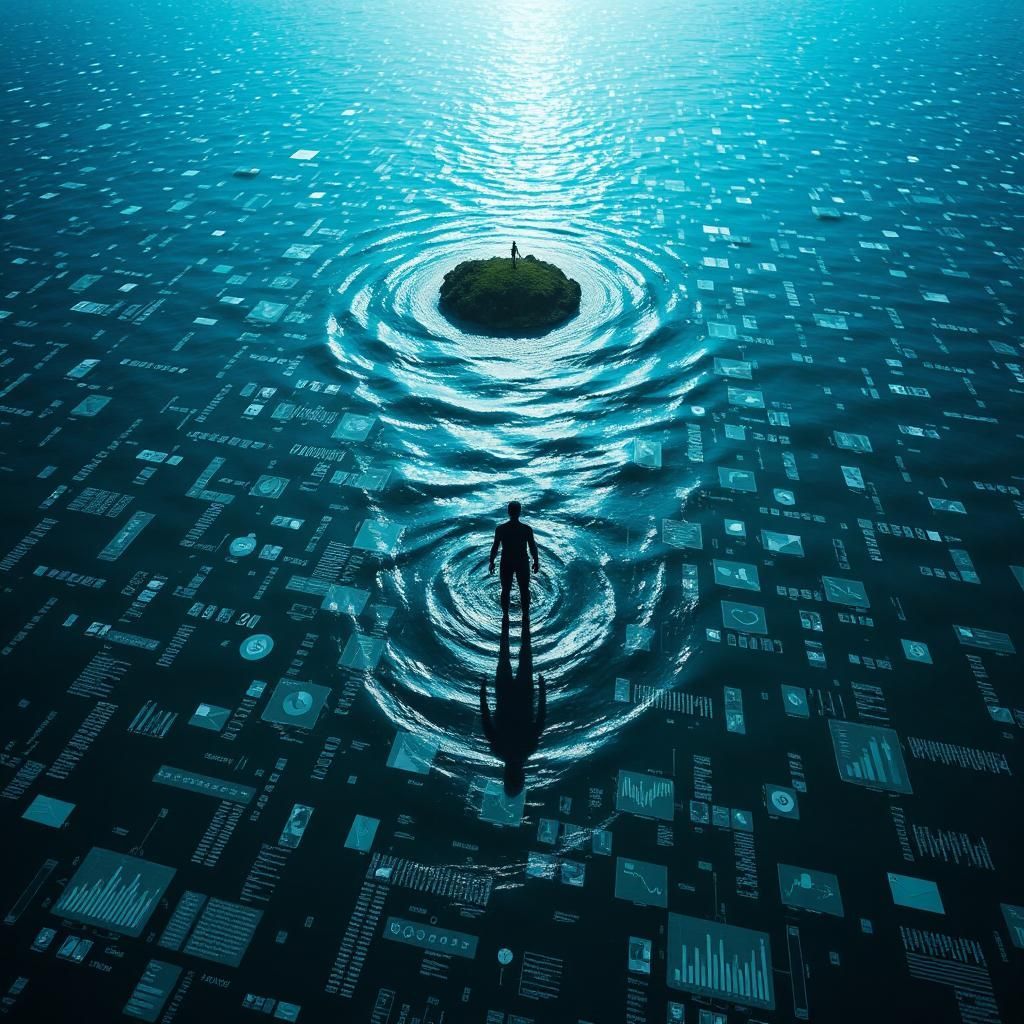 Océano digital de datos Transformación digital y mar de datos