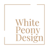 white peony design