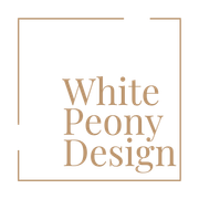 white peony design