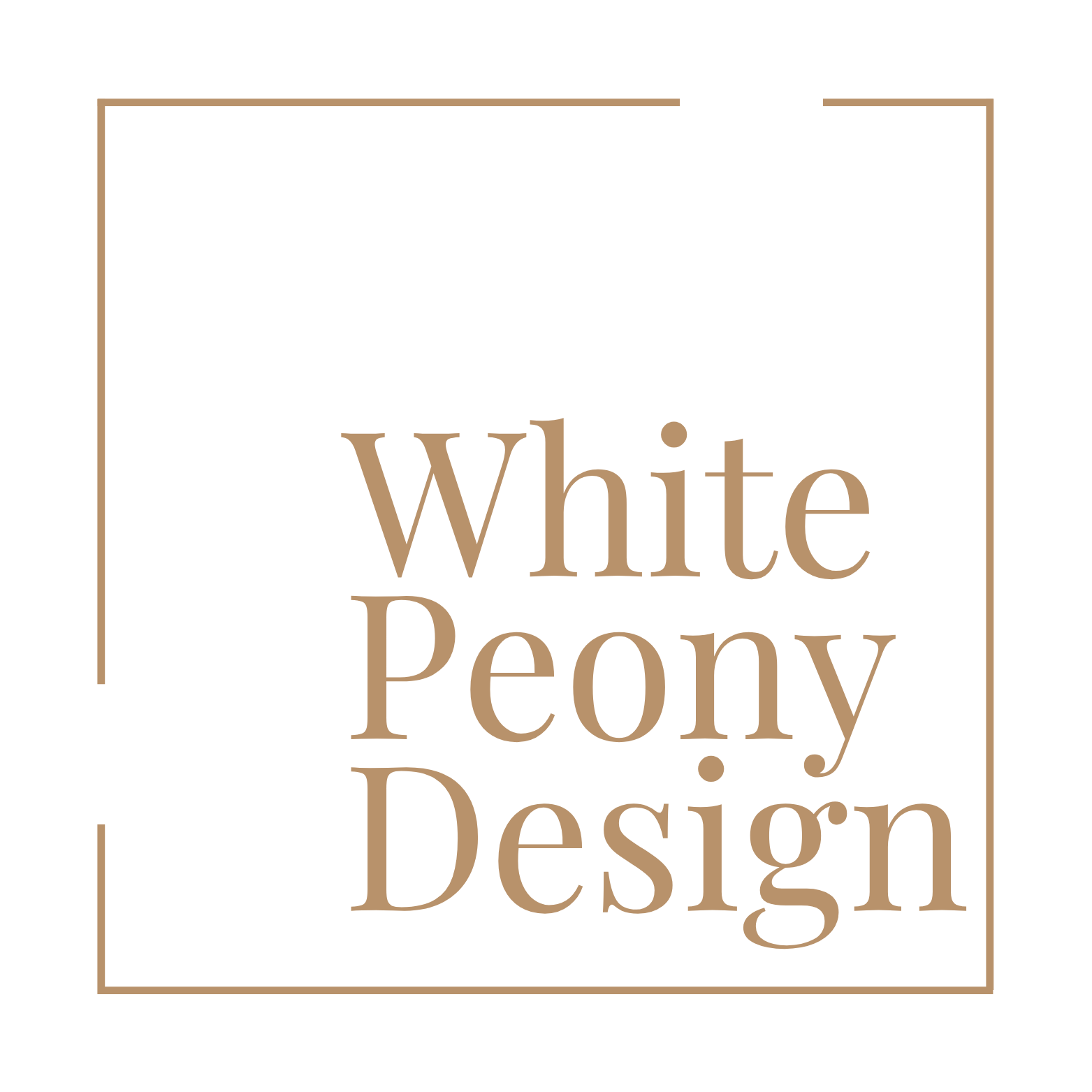 white peony design