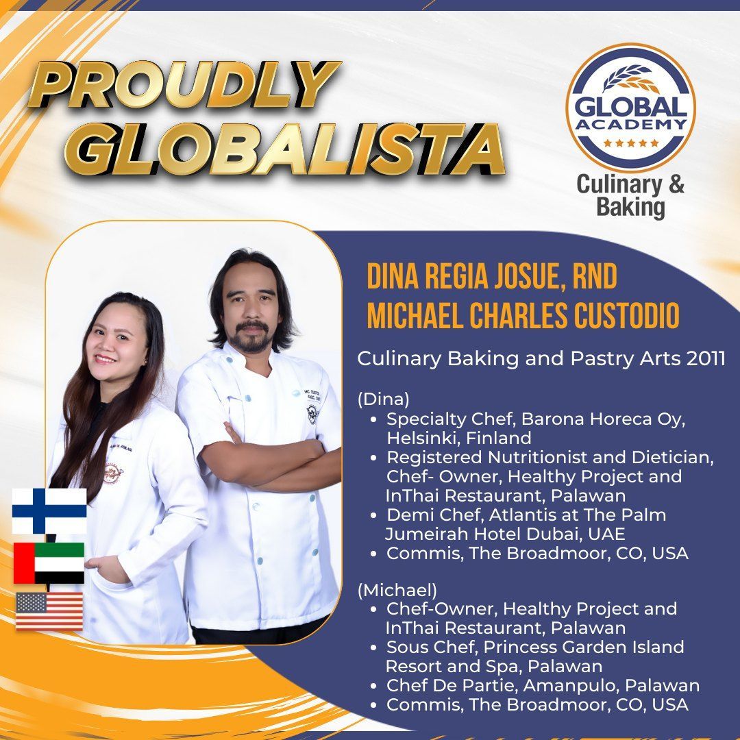 Global Academy Alumni - Dina Regina Josue, RND and Michael Charles Custodio