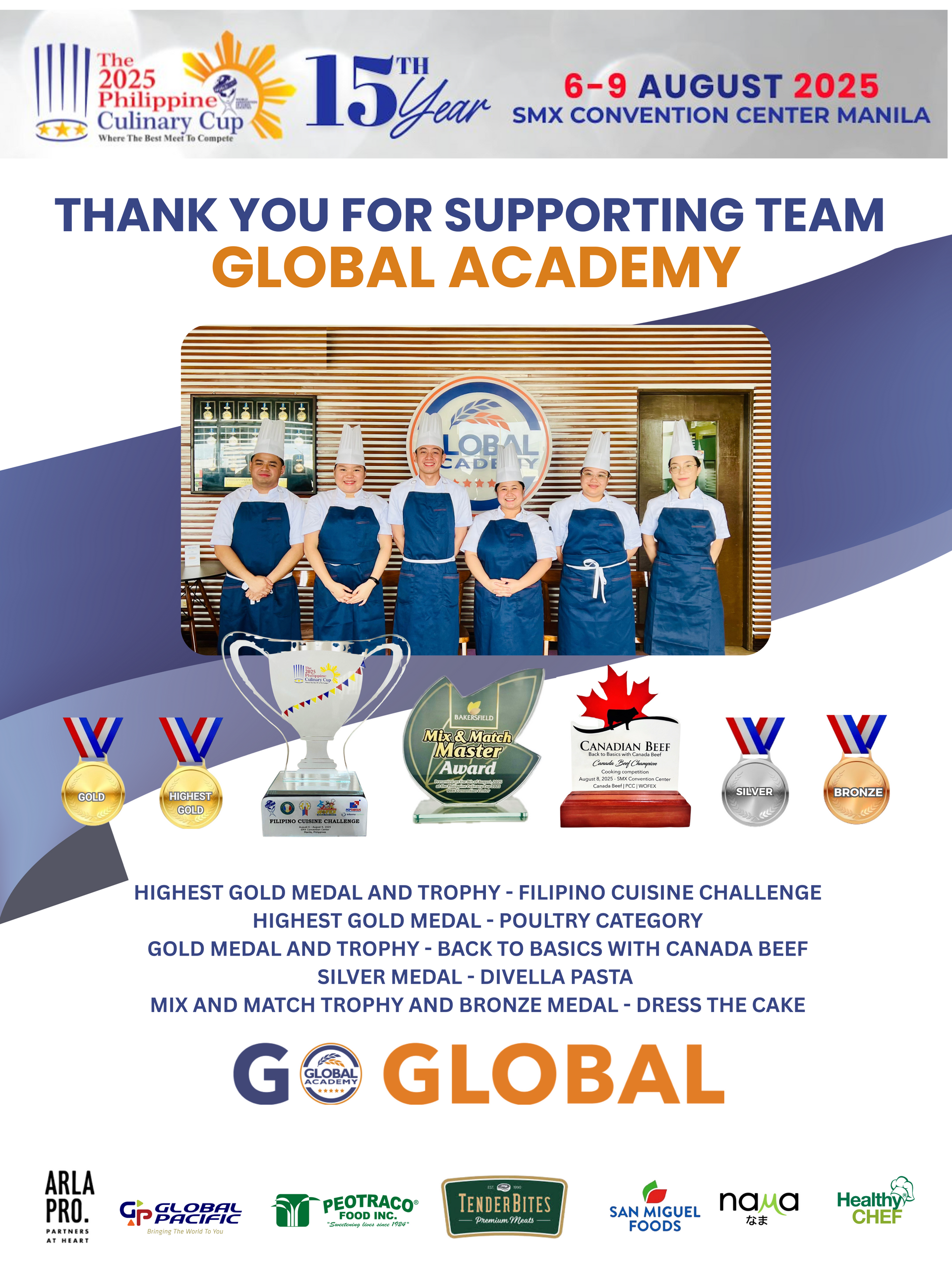 Global Academy proudly shone at the Philippine Culinary Cup 2025