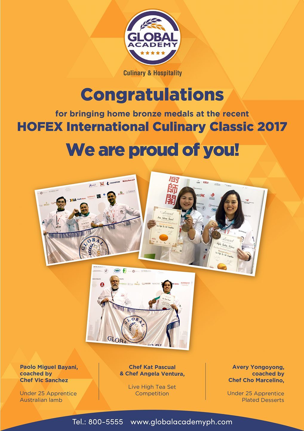'Global Academy' a Bronze Medalist at HOPEX International Culinary Classic 2017