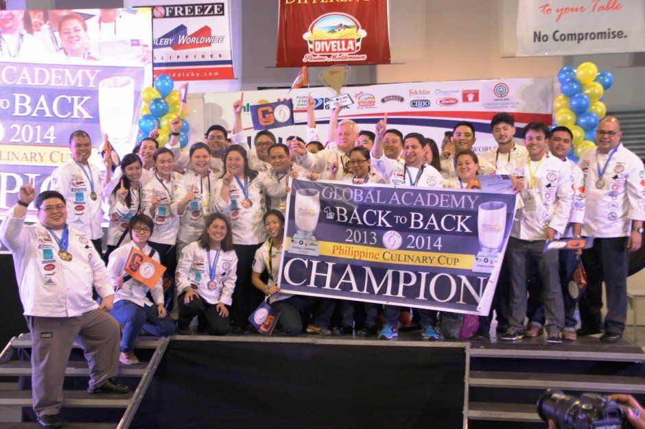 Global Academy was a Back yo Back Champion from 2013-2014 at the Philippines Culinary Cup.