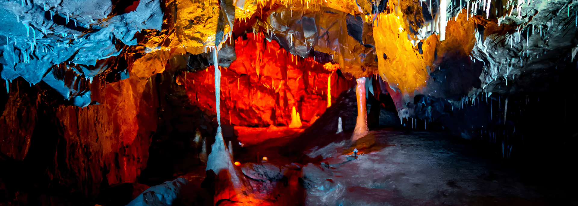 Picture of stalactites at Stump Cross Caverns. Picture of stalactites at Stump Cross Caverns.