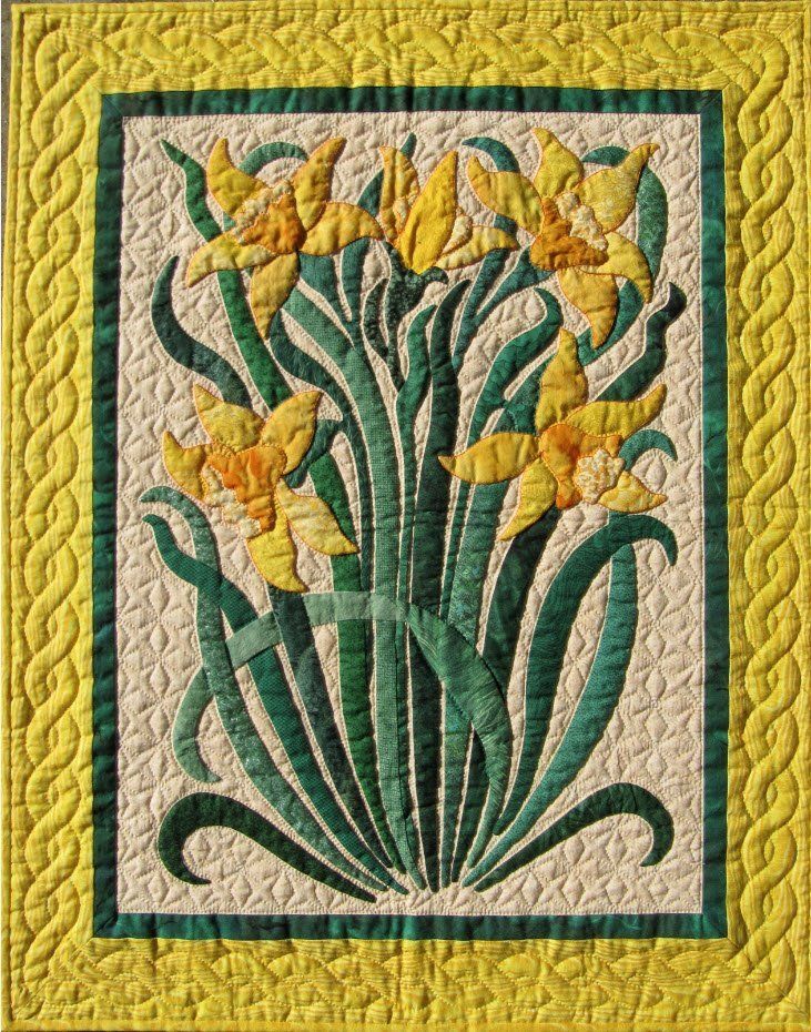 Daffodils Pattern, Suzanne Marshall Quilt Maker