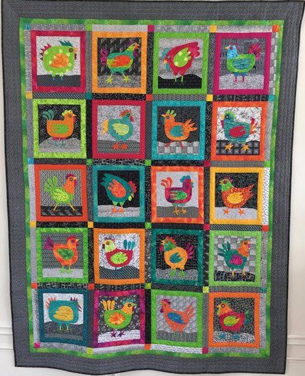Chickens Quilt by Suzanne Marshall, a Quilt Maker