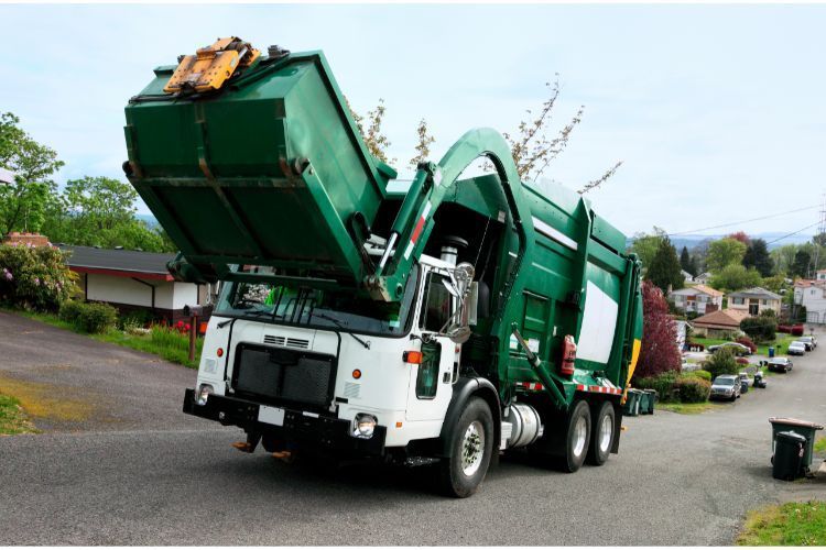 yard waste pickup truck