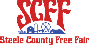 Steele County Free Fair logo with red text 