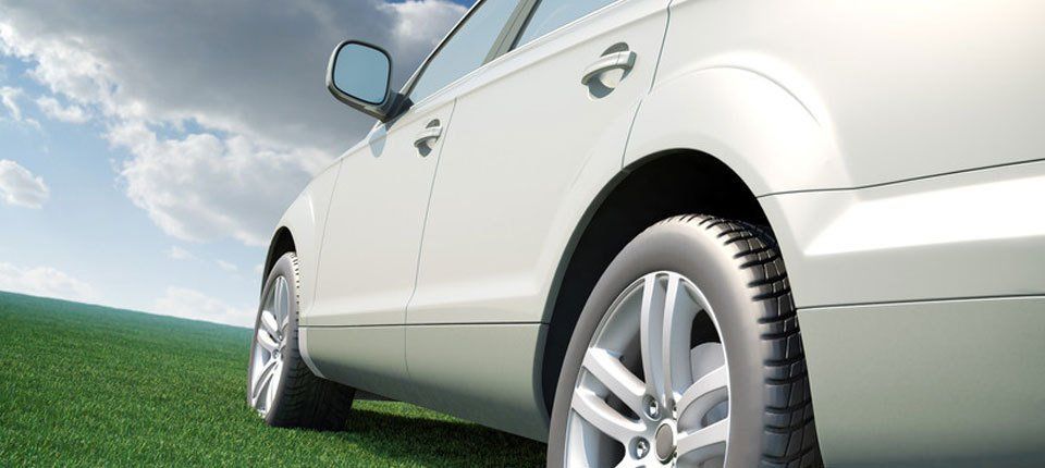 silver coloured car