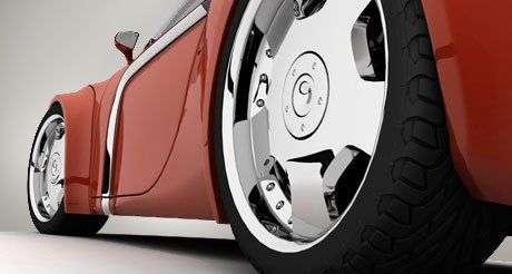 side wheels of the car