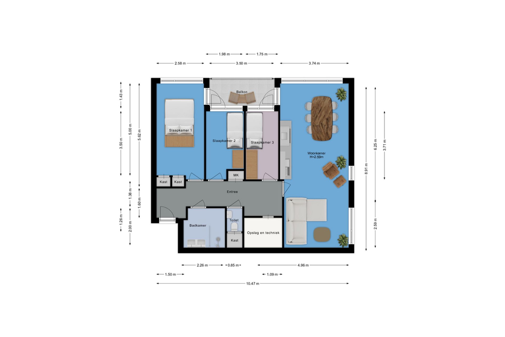 Askitect.nl floorplan example after