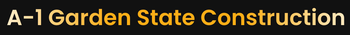 A-1 Garden State Construction logo in gold text on a dark background