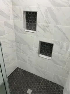 Clean and bright bathroom renovation by Kearney Restorations in Yucaipa