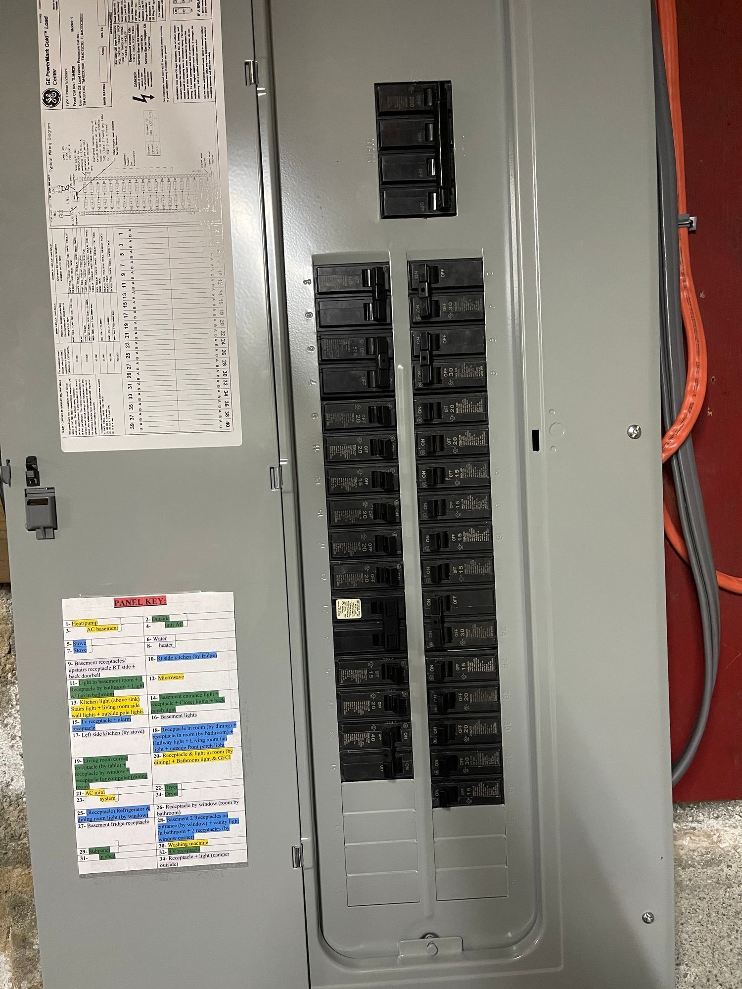 A close up of a electrical panel with a bunch of wires coming out of it.