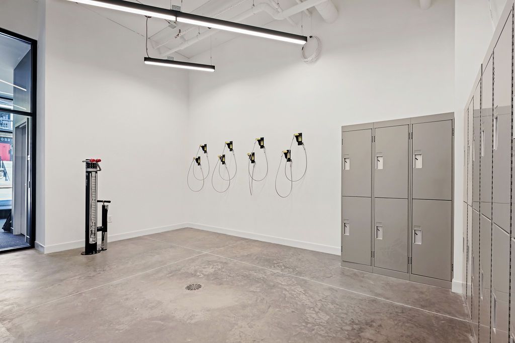 Modern apartment bike room