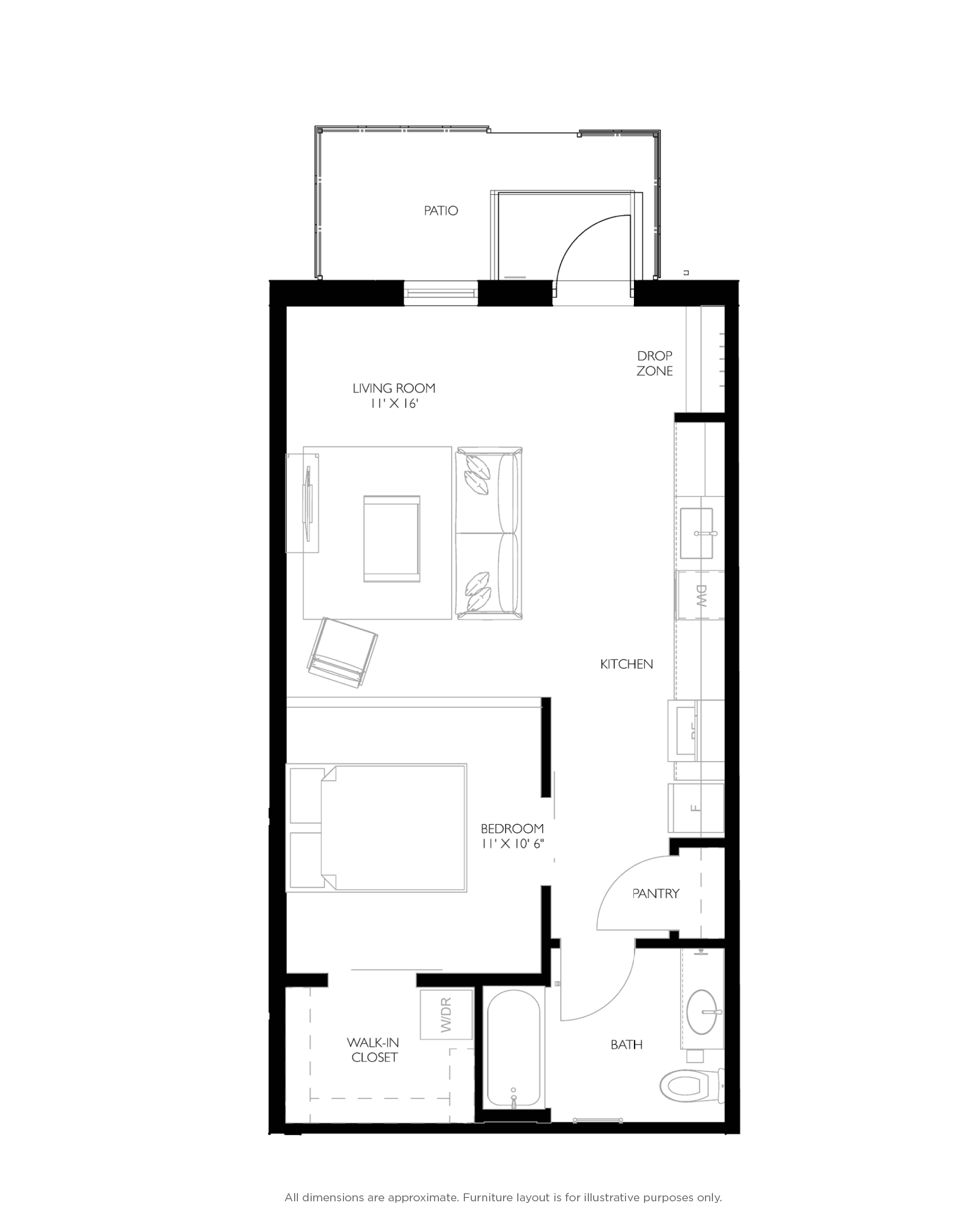 Nice apartment one bedroom Iowa