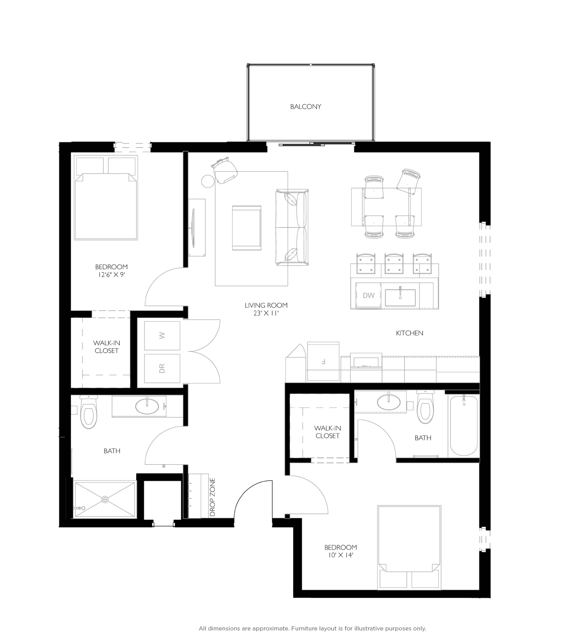 New apartments with balcony