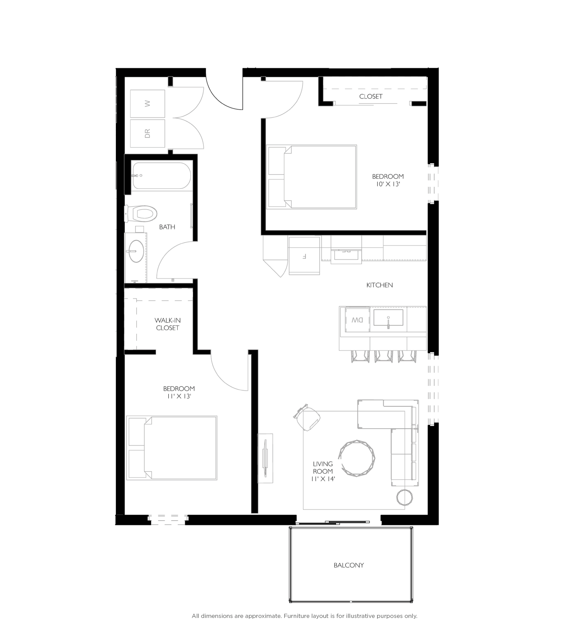 Modern two bedroom Burlington