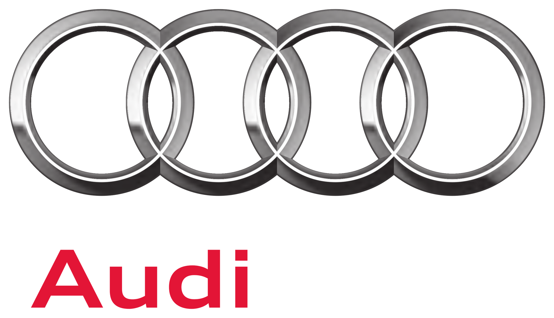 The audi logo is shown on a white background.