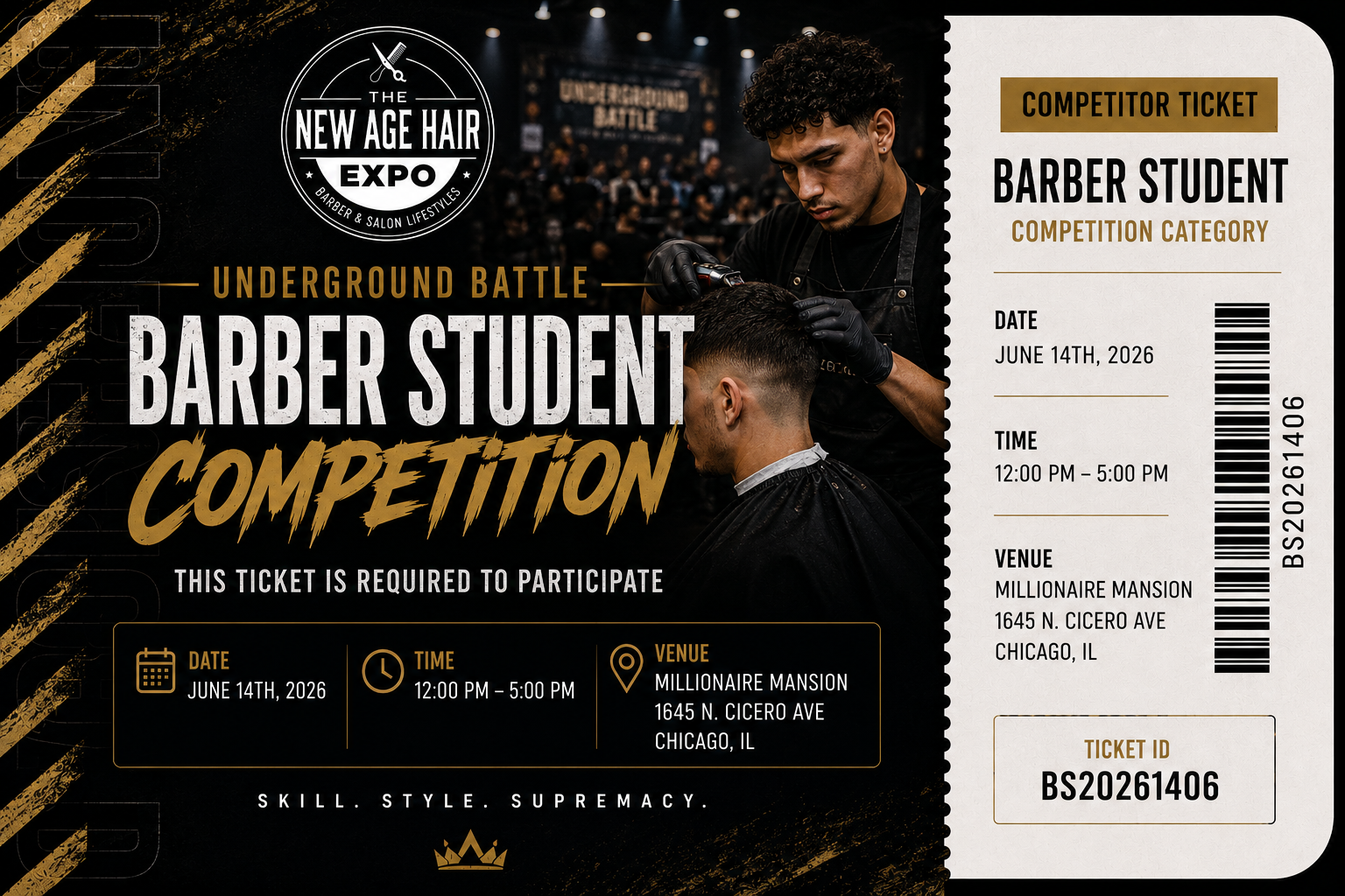Underground Barber Culture: Barber Student Competition Ticket