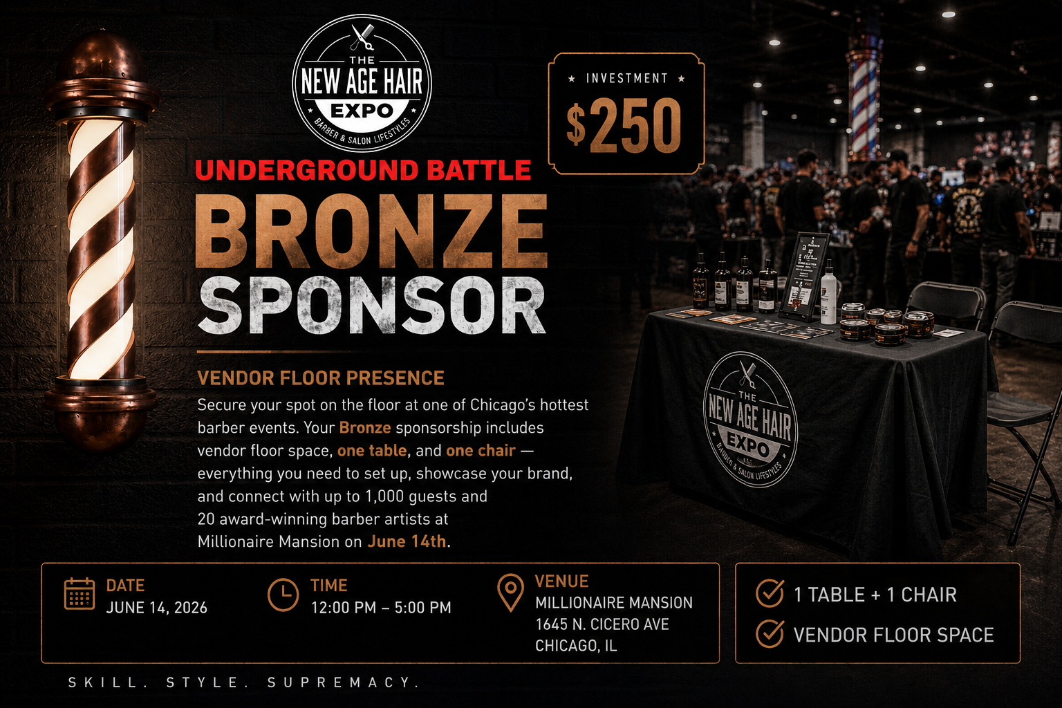 June 14 - Underground Barber Culture: Bronze Sponsorship