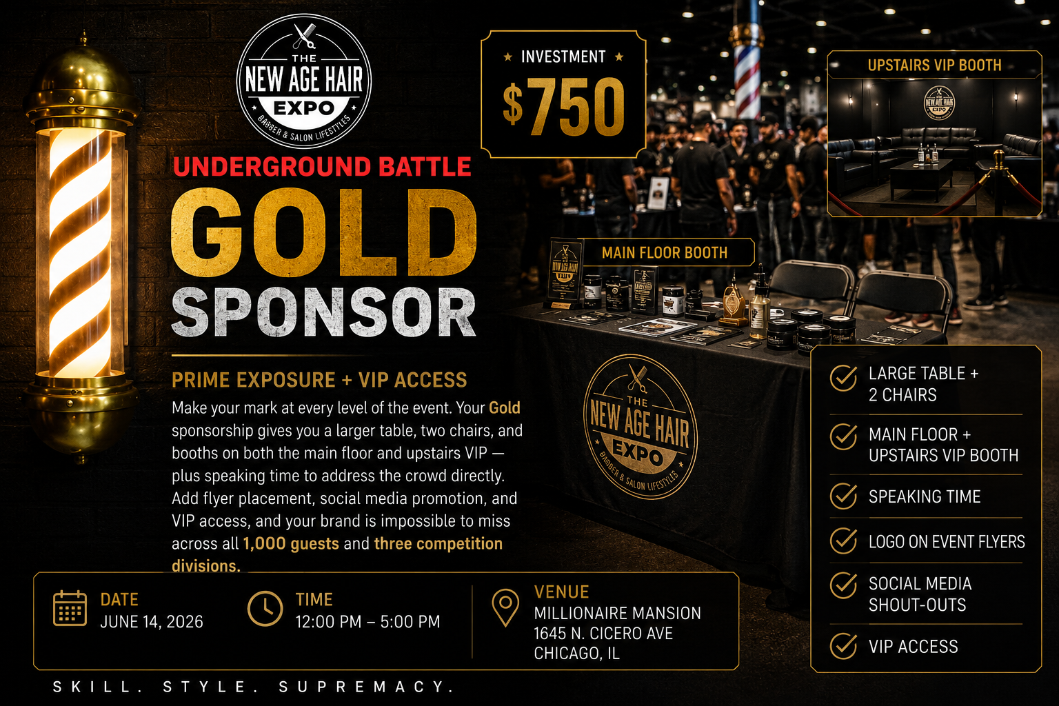 June 14 - Underground Barber Culture: Gold Sponsorship