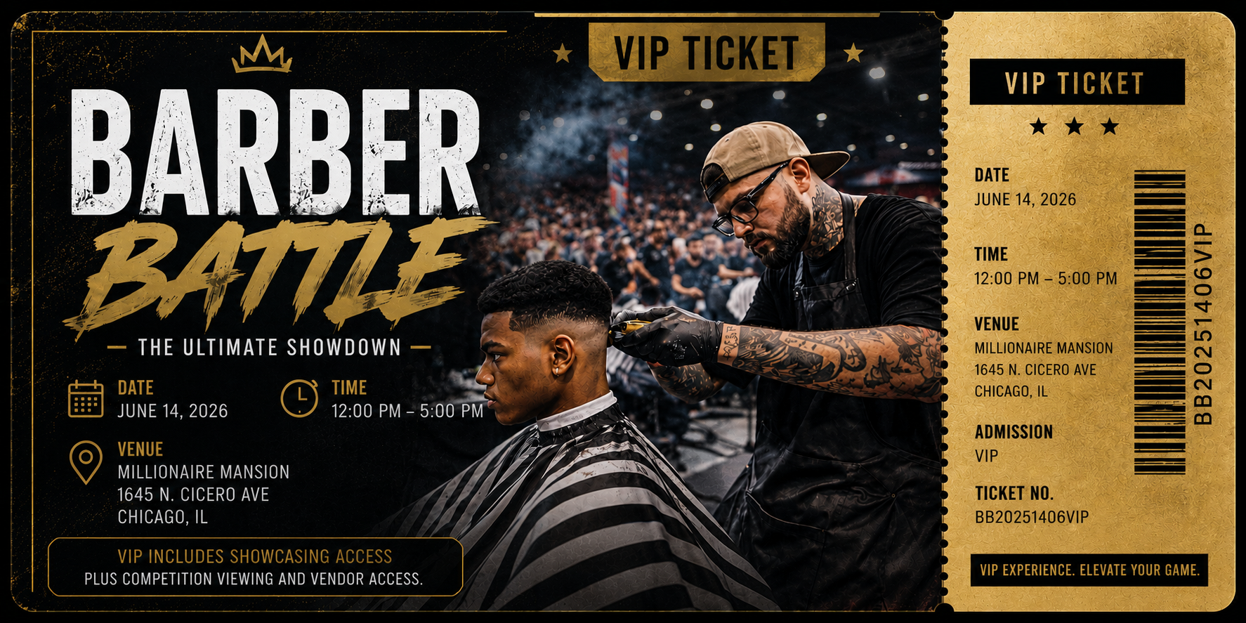 June 14th - Underground Barber Culture: VIP Access Ticket