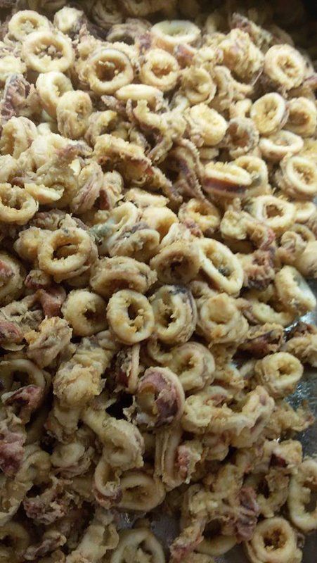 anelli di pesce fritti