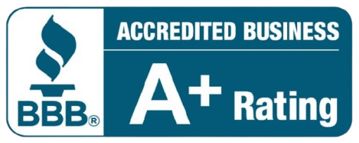 BBB Accredited Business logo with an A+ rating.