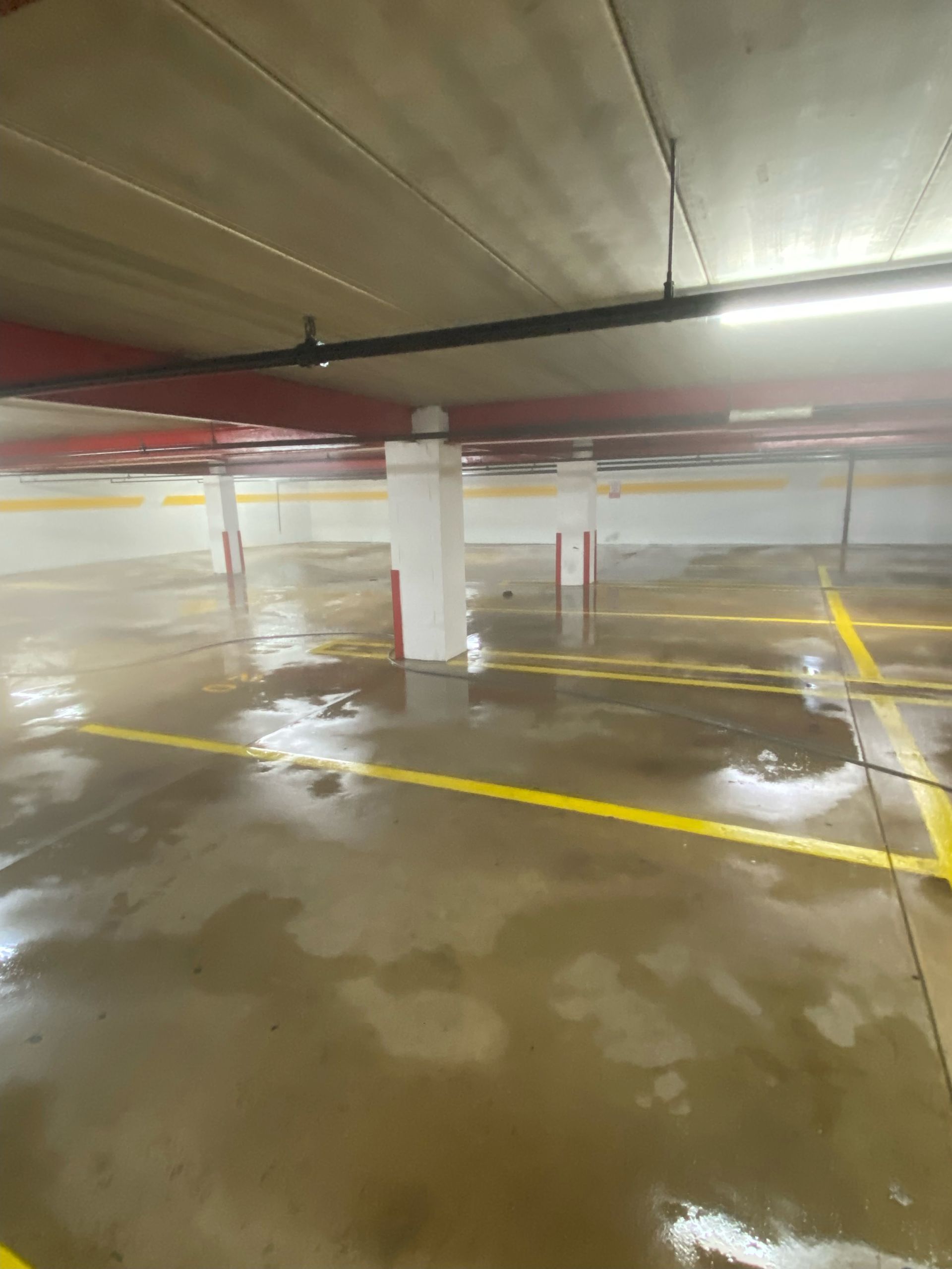 Pressure Washing Parking Garage