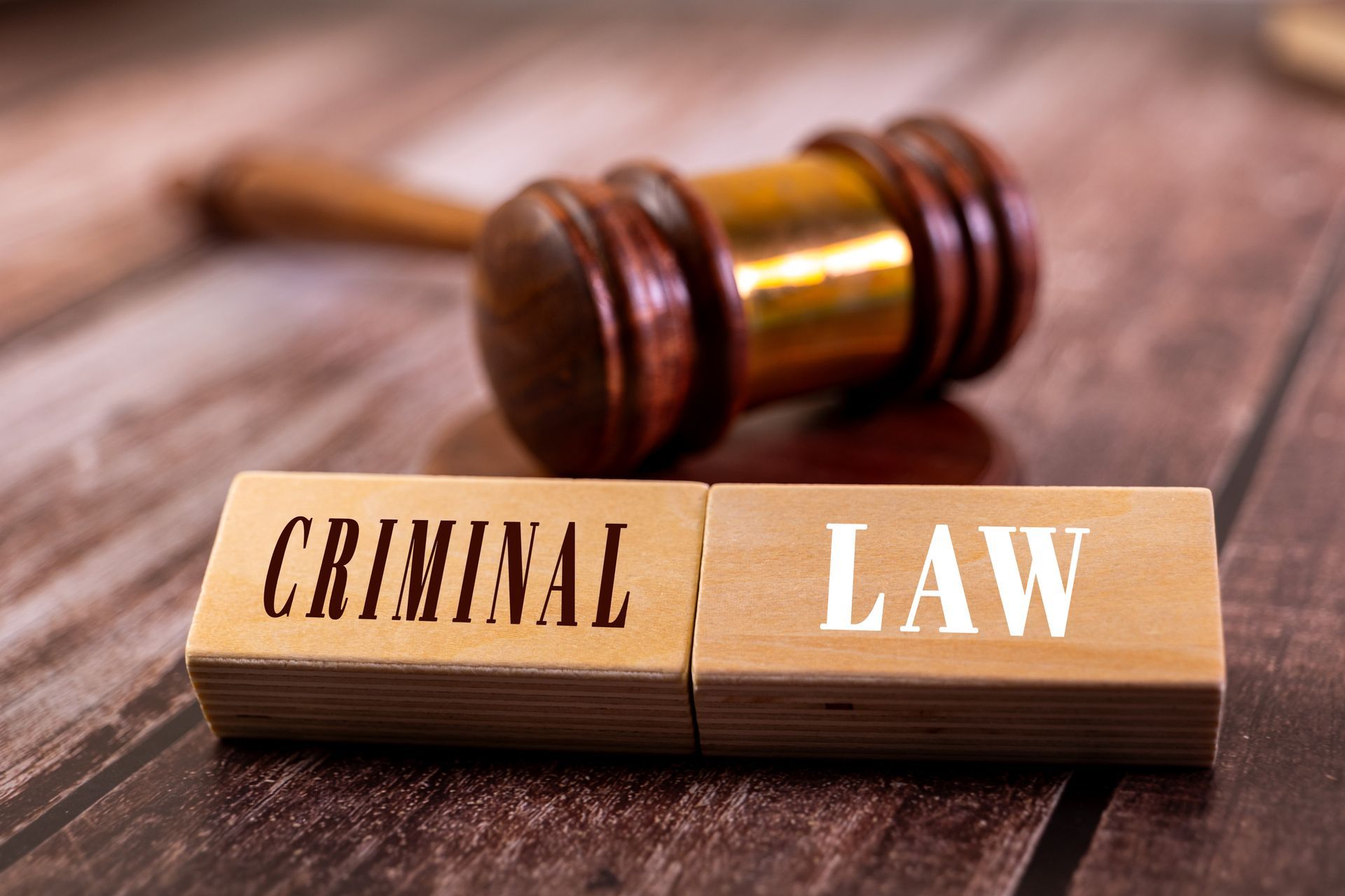 Criminal law gavel with wooden blocks and Criminal law gavel with wooden blocks and