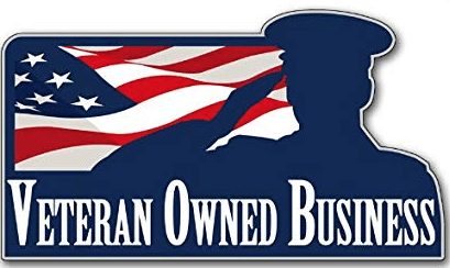 Silhouette of a saluting veteran, with the American flag in the background, text reads 